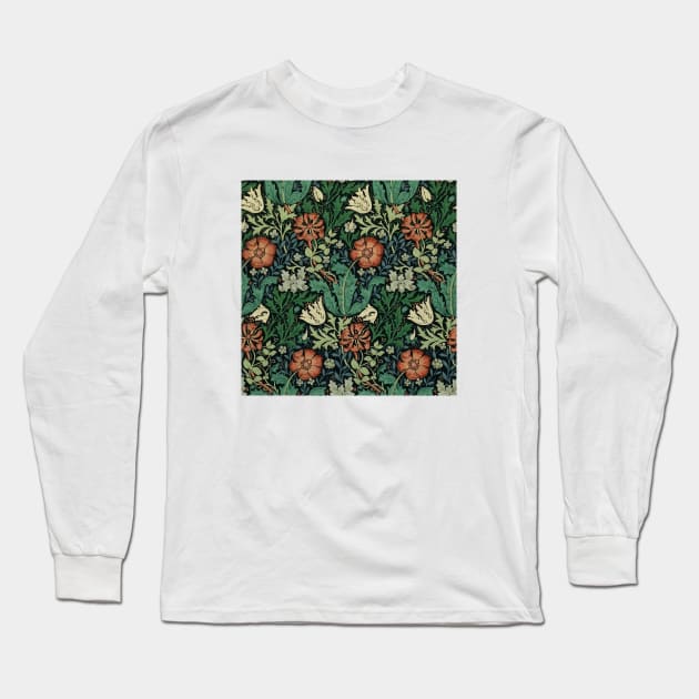 William Morris Compton Long Sleeve T-Shirt by fineartgallery